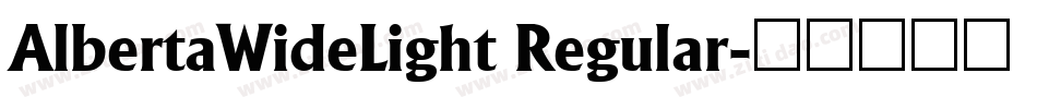 AlbertaWideLight Regular字体转换